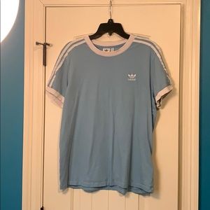 baby blue large adidas shirt